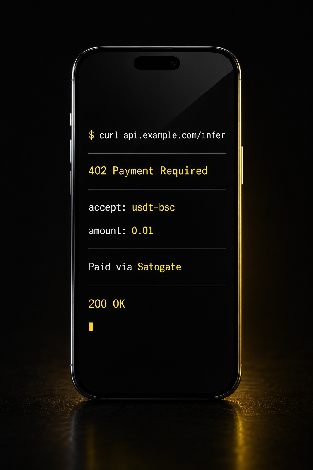 x402 terminal payment flow